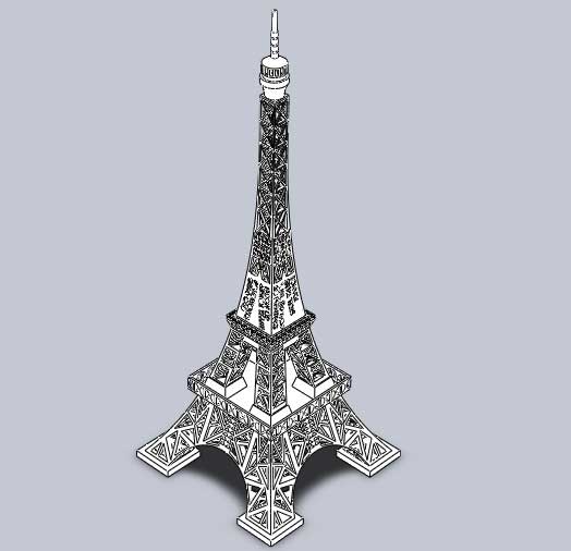 دانلود رایگان مدل سه بعدی برج ایفیل