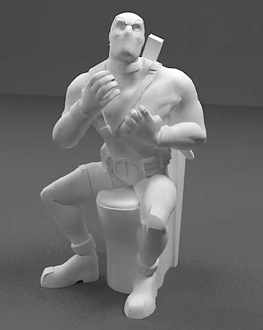 دانلود مدل سه بعدی ددپل در توالت