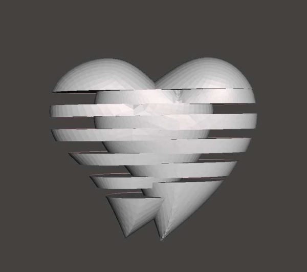 دانلود مدل سه بعدی دو قلب
