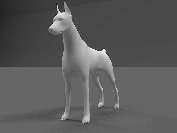 دانلود مدل سه بعدی سگ دوبرمن