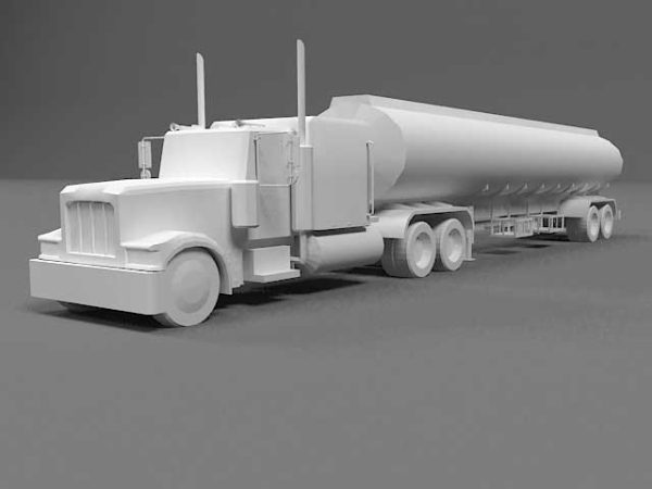 دانلود مدل سه بعدی کامیون تانکر بنزین