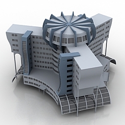 طراحی هتل - مدل آماده سه بعدی ساختمان هتل