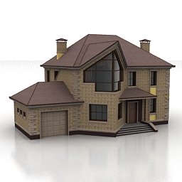 مدل سه بعدی خانه ی ویلایی
